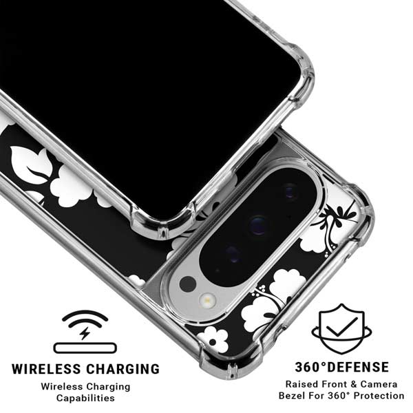 Black and White Google Pixel 10 Pro XL Clear Case