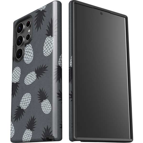 Black and White Pineapples Galaxy S23 Ultra Pro Case