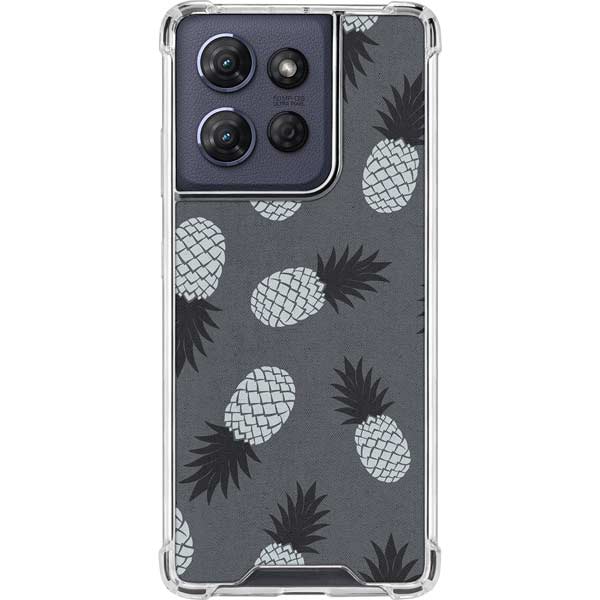 Black and White Pineapples Moto G Play 5G (2025) Clear Case