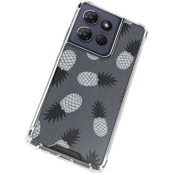 Black and White Pineapples Moto G Play 5G (2025) Clear Case
