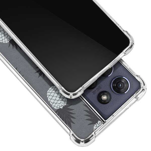 Black and White Pineapples Moto G Play 5G (2025) Clear Case