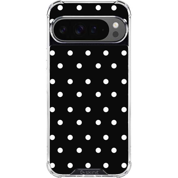 Black and White Polka Dots Google Pixel 10 Pro Clear Case