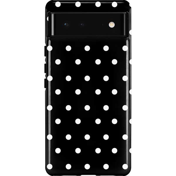 Black and White Polka Dots Pixel Cases