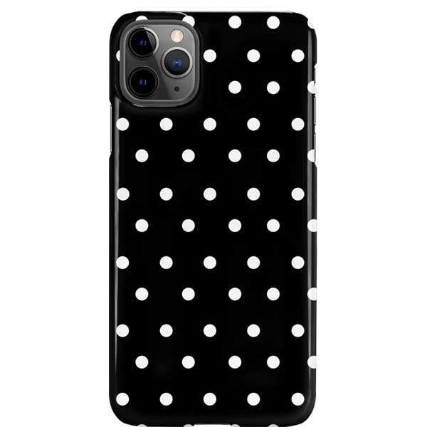 Black and White Polka Dots iPhone Cases