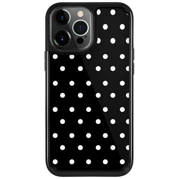 Black and White Polka Dots iPhone Cases