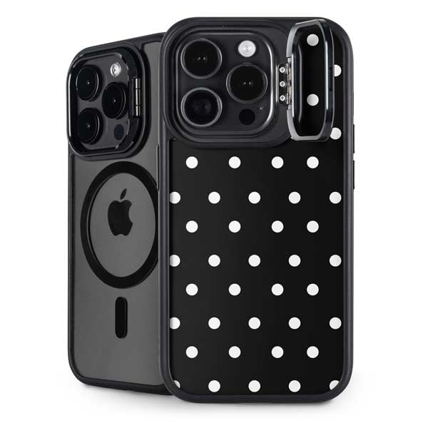 Black and White Polka Dots iPhone Cases