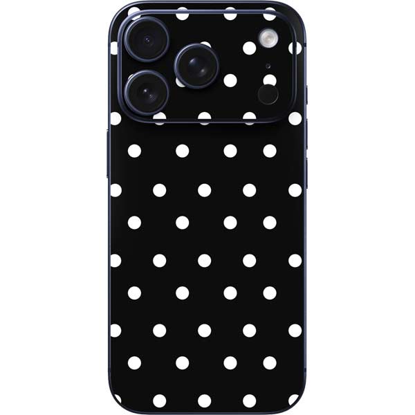 Black and White Polka Dots iPhone 17 Pro Max Skin