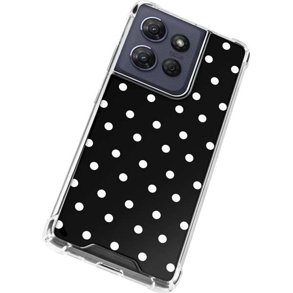 Black and White Polka Dots Moto G Power 5G (2025) Clear Case