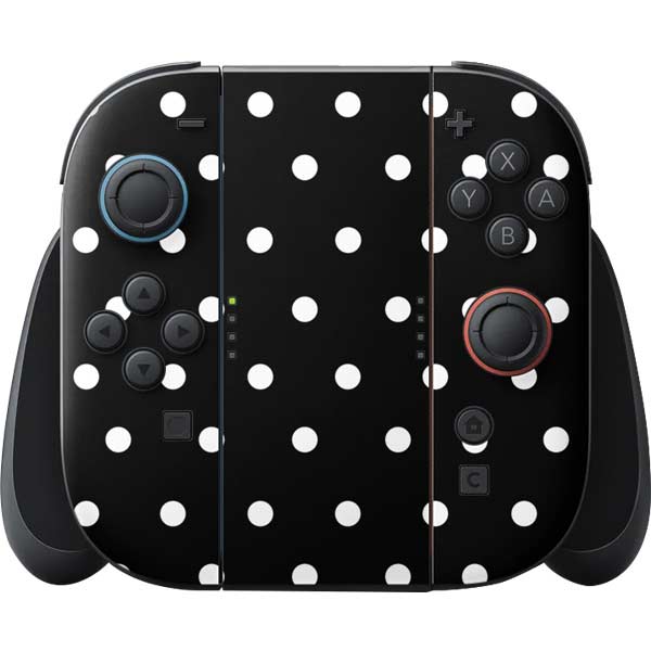 Black and White Polka Dots Nintendo Skins
