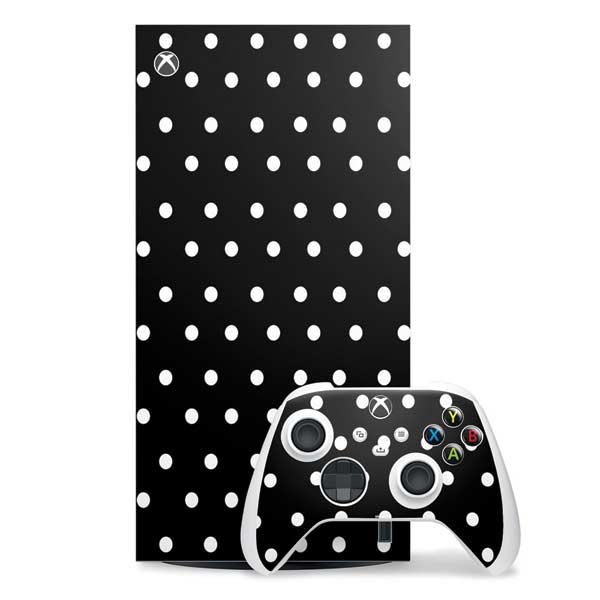 Black and White Polka Dots Xbox Series X Skins