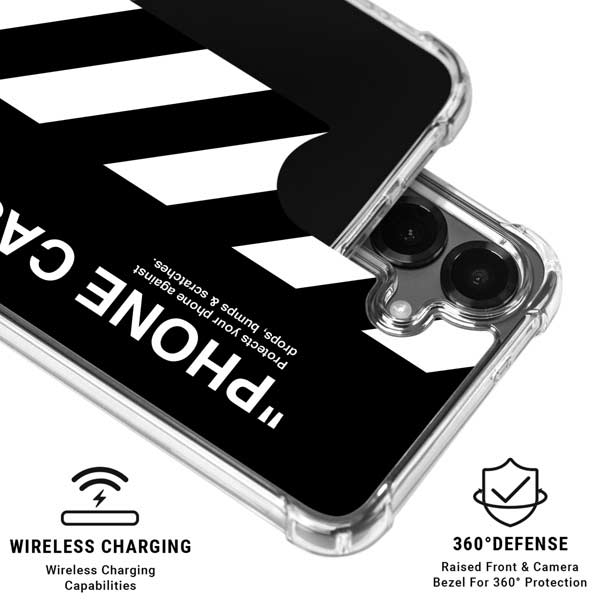 Black and White Stripes Galaxy S26 Clear Case