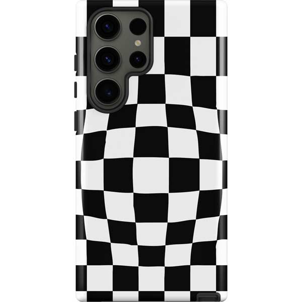 Black and White Zoomed Checkerboard Galaxy S23 Ultra Pro Case