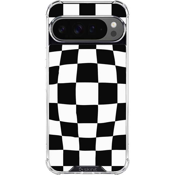 Black and White Zoomed Checkerboard Google Pixel 10 Pro XL Clear Case