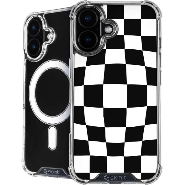 Black and White Zoomed Checkerboard iPhone 17 MagSafe Case