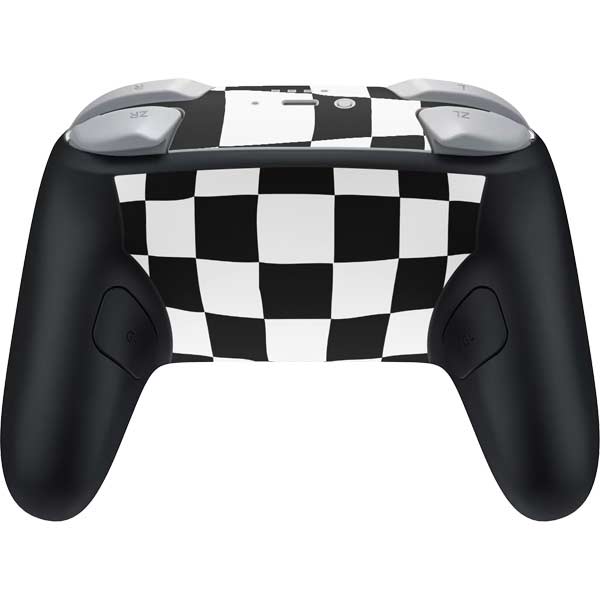 Black and White Zoomed Checkerboard Nintendo Switch 2 (2025) Pro Controller Skin