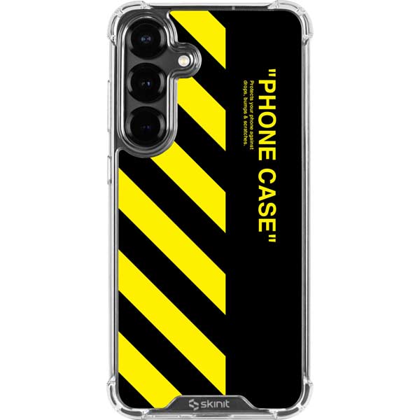Black and Yellow Stripes Galaxy S26 Plus Clear Case