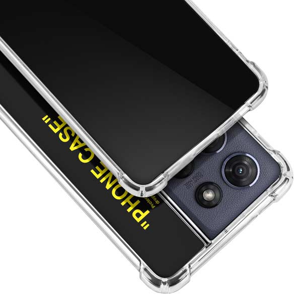 Black and Yellow Stripes Moto G Play 5G (2025) Clear Case