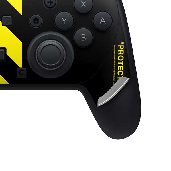 Black and Yellow Stripes Nintendo Switch 2 (2025) Pro Controller Skin