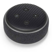 Black Carbon Fiber Specialty Texture Material Amazon Echo Dot Skin