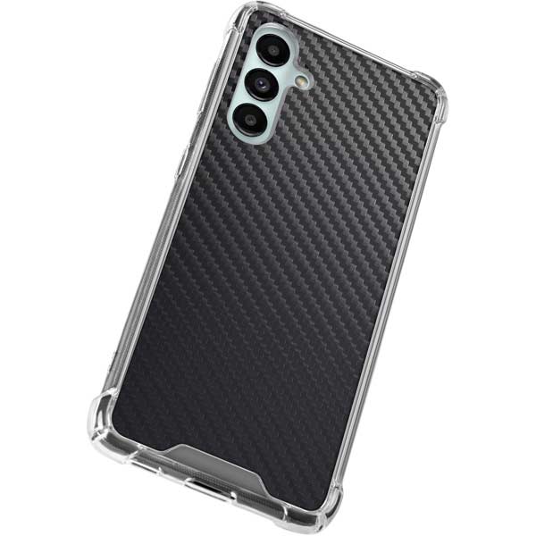 Black Carbon Fiber Specialty Texture Material Galaxy A16 5G Clear Case