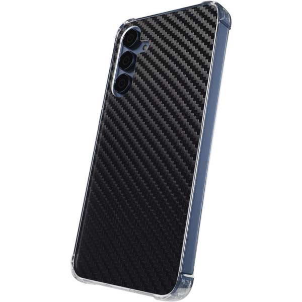 Black Carbon Fiber Specialty Texture Material Galaxy A35 5G Clear Case