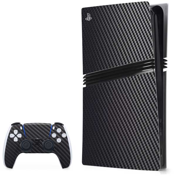 Black Carbon Fiber Specialty Texture Material PS5 Pro Console ...