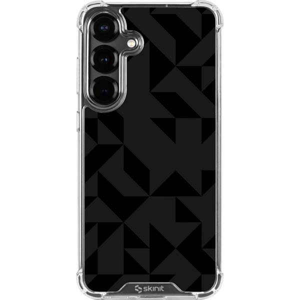 Black Geometric Galaxy S26 Plus Clear Case