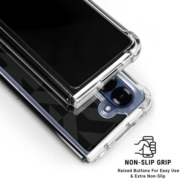 Black Geometric Galaxy Z Fold7 Clear Case