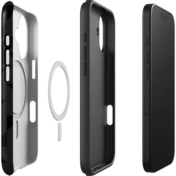 Black Geometric iPhone 17 Magsafe Impact Case