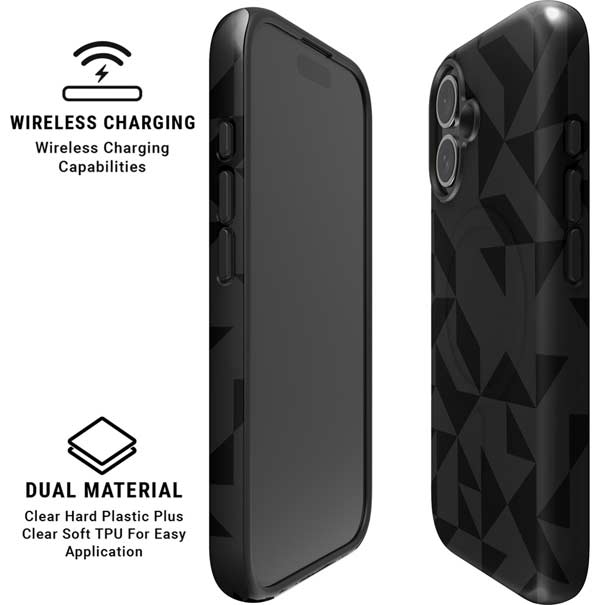 Black Geometric iPhone 17 Magsafe Impact Case