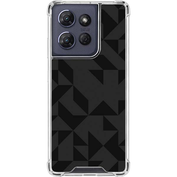 Black Geometric Moto G 5G (2025) Clear Case