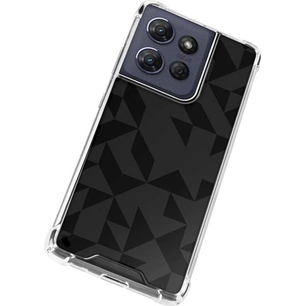 Black Geometric Moto G 5G (2025) Clear Case