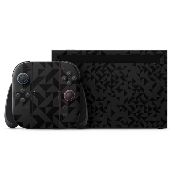 Black Geometric Nintendo Skins