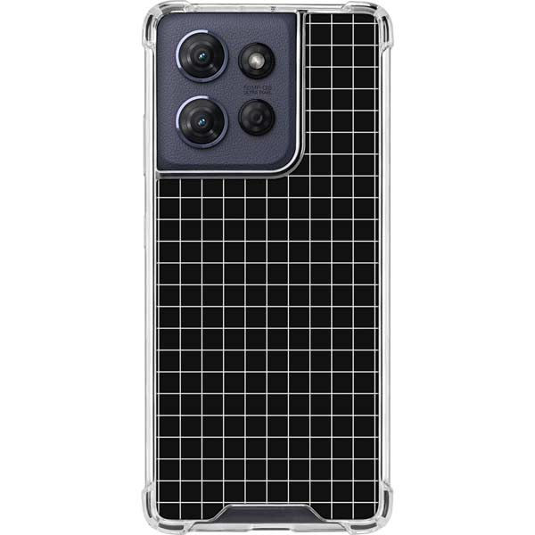 Black Grid Moto G Power 5G (2025) Clear Case