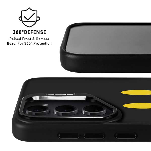 Black Happy Face Galaxy S26 Ultra Kickstand Case