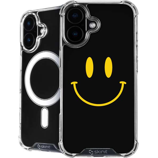 Black Happy Face iPhone 17 MagSafe Case