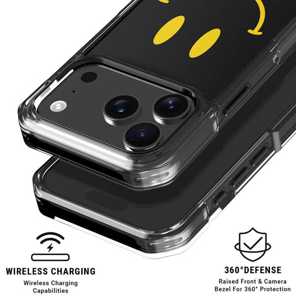 Black Happy Face iPhone 17 Pro Max MagSafe Case