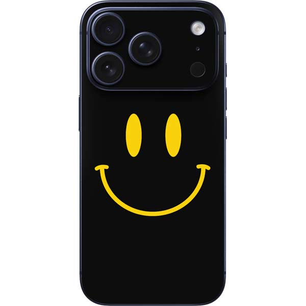 Black Happy Face iPhone 17 Pro Skin