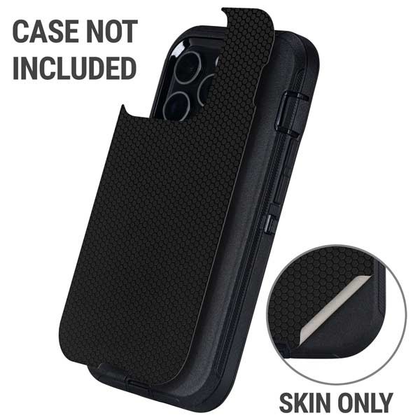 Specialty Vinyl Black Hex Texture Otterbox Defender iPhone Skin