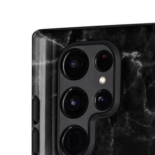 Black Marble Galaxy S25 Ultra Impact Case