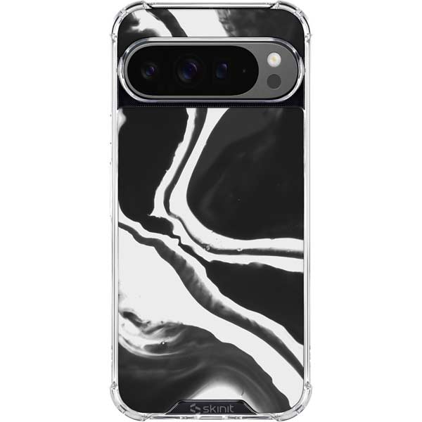 Black Marble Ink Google Pixel 10 Pro XL Clear Case