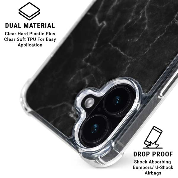 Black Marble iPhone 16 MagSafe Case
