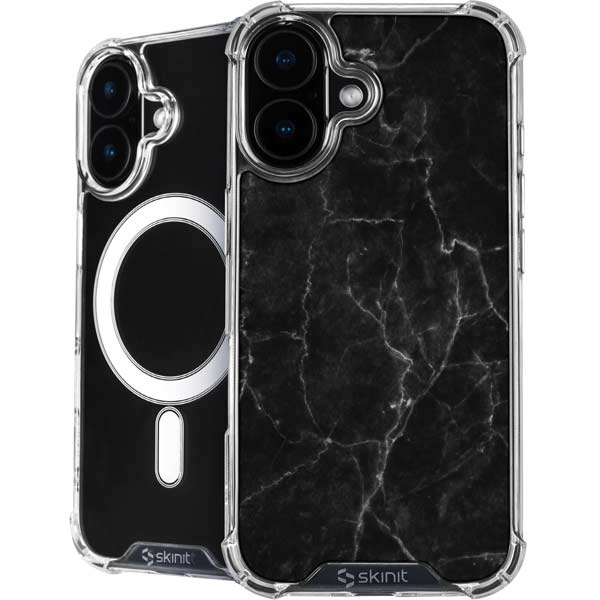 Black Marble iPhone 16 Plus MagSafe Case