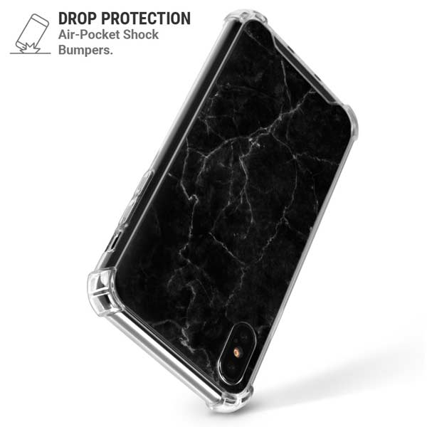 Black Marble iPhone X/XS Clear Case