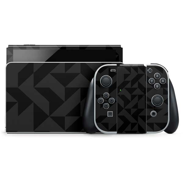 Black Geometric Nintendo Skins