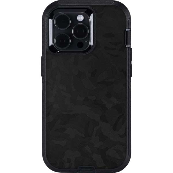 Black Shadow Camo Otterbox Defender iPhone Skin