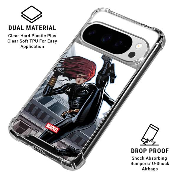 Marvel Black Widow High Kick Google Pixel 10 Pro Clear Case