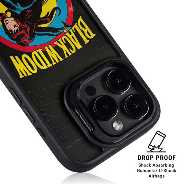 Marvel Classic Comics Black Widow iPhone 14 Pro Kickstand Case