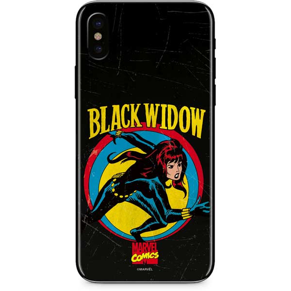 Marvel Classic Comics Black Widow iPhone XS Skin
