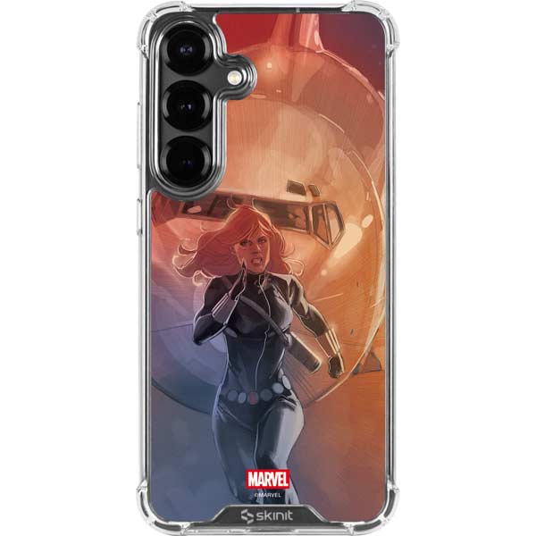 Marvel Black Widow Running Galaxy S26 Clear Case
